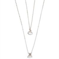 Magnetic Necklace, 201 Stainless Steel, with 1.96inch extender chain, Round, 2 pieces & Unisex & with magnetic, original color, Length:Approx 17.7 Inch, Sold By Set