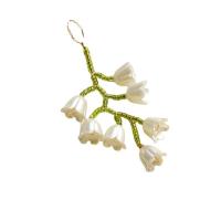 Pendants Aicrileach, le Seedbead, Flower, DIY, bán, 60x35mm, 10ríomhairí pearsanta/Lot, Díolta De réir Lot