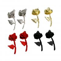 Tibetan Style Flower Pendants, Rose, plated, DIY, more colors for choice, 13x32mm, 10PCs/Lot, Sold By Lot