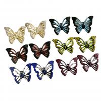 Zinc Alloy Hollow Pendants Butterfly plated DIY & epoxy gel & with rhinestone Sold By Lot