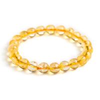 Quarz Armbänder, Gelbquarz Perlen, poliert, verschiedenen Qualitäten für die Wahl & verschiedene Größen vorhanden & für den Menschen, gelb, Länge:ca. 7.5 ZollInch, verkauft von PC