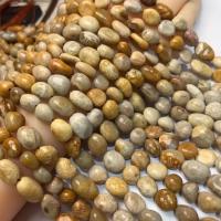 Perles en corail naturel, pepite, poli, DIY & facettes, kaki, 9-12mm, Vendu par Environ 14 pouce brin