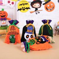 Cloth Drawstring Bag, Halloween Design, more colors for choice, 270x150mm, Sold By PC