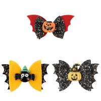 Cloth Alligator Hair Clip with Zinc Alloy handmade Halloween Design & for children Sold By PC
