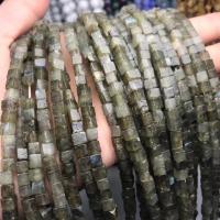 Perles bijoux en pierres gemmes, Labradorite, cadre, DIY, 4x4mm, Vendu par Environ 38 cm brin