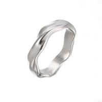 Titanium Steel Finger Ring, polished, fashion jewelry & Unisex & different size for choice, original color, US Ring Size:6-11, Sold By PC