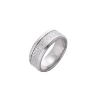 Titanium Steel Finger Ring Donut fashion jewelry & Unisex silver color US Ring Sold By PC