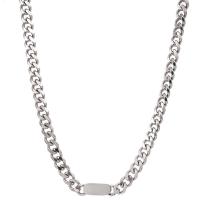 Titanium Steel Necklace, fashion jewelry & Unisex, original color, 11mm, Length:Approx 50 cm, Sold By PC