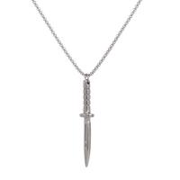 Titanium stål halskæde, Sword, mode smykker & punk stil & for mennesket, oprindelige farve, Længde 60 cm, Solgt af PC