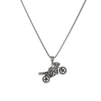 Titanium Steel Necklace, with Tibetan Style, Motorcycle, silver color plated, fashion jewelry & punk style & for man, original color, Length:60 cm, Sold By PC