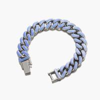 Tibetan Style Bracelet, silver color plated, fashion jewelry & gradient color & punk style & different length for choice & Unisex, blue, nickel, lead & cadmium free, Sold By PC
