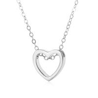 Tibetan Style Jewelry Necklace, with 5cm extender chain, Heart, plated, fashion jewelry & for woman & hollow, more colors for choice, nickel, lead & cadmium free, 15mm, Length:48 cm, Sold By PC