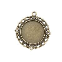 Zinc Alloy Pendant Cabochon Setting plated 25mm Sold By PC