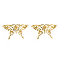 Rhinestone Earring Zinc Alloy Butterfly plated for woman & with rhinestone & hollow nickel lead & cadmium free Sold By Pair