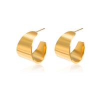 Boucle d'oreille de gaujon en acier inoxydable, Acier inoxydable 304, bijoux de mode & pour femme, doré, 22x15mm, Vendu par paire