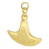 Bijoux pendentifs en laiton, Placage de couleur d'or, bijoux de mode & DIY & pour femme, doré, 25x27x4mm, Trou:Environ 3mm, 10PC/lot, Vendu par lot