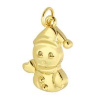 Brass Jewelry Pendants, Snowman, gold color plated, fashion jewelry & DIY & for woman, golden, 14x20x3mm, Hole:Approx 3.5mm, 10PCs/Lot, Sold By Lot