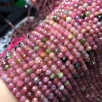 Turmalin Perle, Abakus,Rechenbrett, DIY & facettierte, gemischte Farben, 4x5.50mm, verkauft per ca. 38 cm Strang