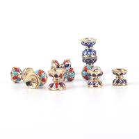Tibetan Style Spacer Beads, plated, DIY & different size for choice & enamel, more colors for choice, nickel, lead & cadmium free, Sold By PC