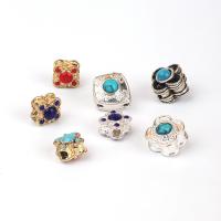 Zinc Alloy Spacer Beads with Turquoise plated DIY & enamel nickel lead & cadmium free Sold By PC
