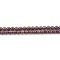 Edelstein Schmuckperlen, Cloisonne-Stein, rund, poliert, DIY & verschiedene Größen vorhanden, violett, verkauft per ca. 38 cm Strang