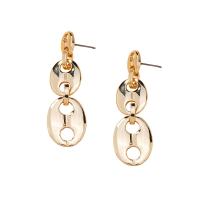 Tibetan Style Drop Earrings, gold color plated, for woman, golden, nickel, lead & cadmium free, 16.45x55.90mm, Sold By Pair