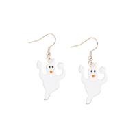Zinc Alloy Drop Earrings silver color plated Halloween Design & for woman & enamel nickel lead & cadmium free Sold By Pair