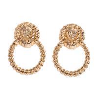 Zinc Alloy Drop Earrings Lion plated for woman nickel lead & cadmium free 50mm Sold By Pair