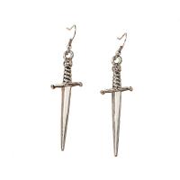 Tibetan Style Drop Earrings, silver color plated, different styles for choice & for woman, silver color, nickel, lead & cadmium free, 78.09mm, Sold By Pair