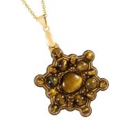 Gemstone Pendants Jewelry Brass with Gemstone nickel lead & cadmium free Sold By PC