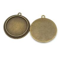 Tibetan Style Pendant Cabochon Setting, antique bronze color plated, original color, 38mm, Inner Diameter:Approx 30mm, Sold By PC