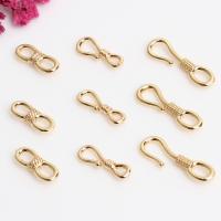 Brass Hook and Eye Clasp high quality plated Sold By PC