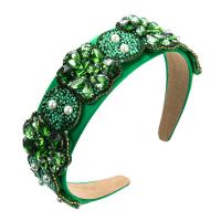 Hair Bands Velveteen with Glass Rhinestone & Seedbead & Plastic Pearl Flower fashion jewelry & for woman Sold By PC