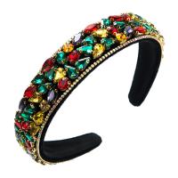 Hair Bands Velveteen with Glass Rhinestone Baroque style & for woman & with rhinestone Sold By PC
