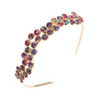 Hair Bands, Rhinestone, with Tibetan Style, Round, handmade, fashion jewelry & for woman, more colors for choice, 145x125mm, Sold By PC