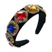 Hair Bands Cloth with Glass Rhinestone Geometrical Pattern handmade fashion jewelry & for woman & with rhinestone Sold By PC