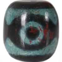 Perles agate dzi tibétaine naturelle, agate Tibétaine, Seau, DIY, couleurs mélangées, 14x15mm, Vendu par PC