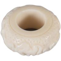 Бусины из поделочных камней, Кольцевая форма, резной, различный внутренний диаметр по выбору & DIY, белый, продается PC