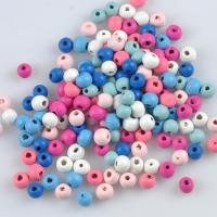 Drvene perle, Schima Superba, Krug, možete DIY & različite veličine za izbor, miješana boja, Približno 500računala/Torba, Prodano By Torba