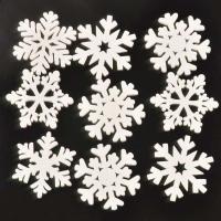 Fibra de densidad media Ornamentos colgantes de Navidad, Diseño de Navidad & Bricolaje & mixto & hueco, Blanco, 35mm, Vendido por UD