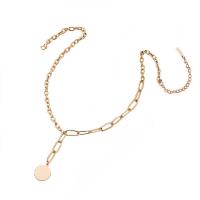 Zinc Alloy Jewelry Necklace gold color plated & for woman golden nickel lead & cadmium free Length 15.75 Inch Sold By PC