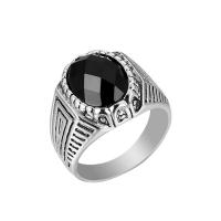 Zinc Alloy Finger Ring with Resin fashion jewelry & for man silver color nickel lead & cadmium free Sold By PC
