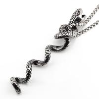 Titanium Steel Necklace, Snake, Unisex & different styles for choice, 20x89mm, Length:Approx 23.62 Inch, Sold By PC