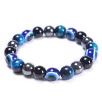 Evil Eye Jewelry Bracelet, Gemstone, Round, handmade, fashion jewelry & Unisex & different size for choice, more colors for choice, Length:7-9.5 Inch, Sold By PC