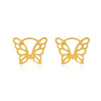 Brass Leverback Earring Butterfly plated fashion jewelry & for woman & hollow nickel lead & cadmium free 16mm Sold By Pair