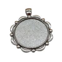 Tibetan Style Pendant Cabochon Setting, plated, more colors for choice, Inner Diameter:Approx 30mm, Sold By PC