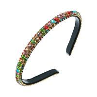 Hair Bands, Cloth, for woman & with rhinestone, more colors for choice, 120x10mm, Sold By PC