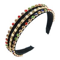 Hair Bands, Velveteen, with Tibetan Style, Baroque style & for woman & with rhinestone, more colors for choice, 145x125mm, Sold By PC