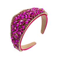 Hair Bands Cloth with Glass Rhinestone Baroque style & for woman Sold By PC
