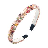 Hair Bands, Cloth, with Crystal, Korean style & for woman, more colors for choice, 350x15mm, Sold By PC